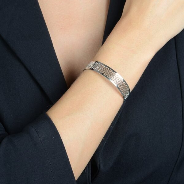 Bracelete Prateado de Renda Vazado - Imagem 2