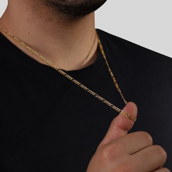 Corrente Dourada Masculina Elo 3 por 1 - Imagem 2