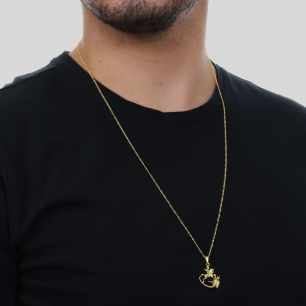 Pingente Dourado São Jorge - Imagem 2